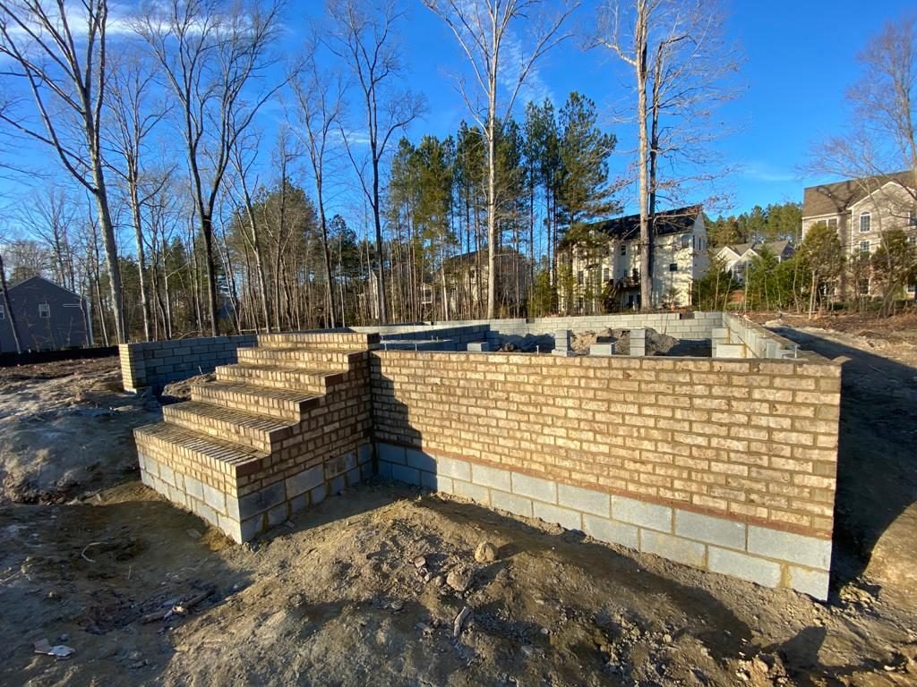 New home foundation under construction