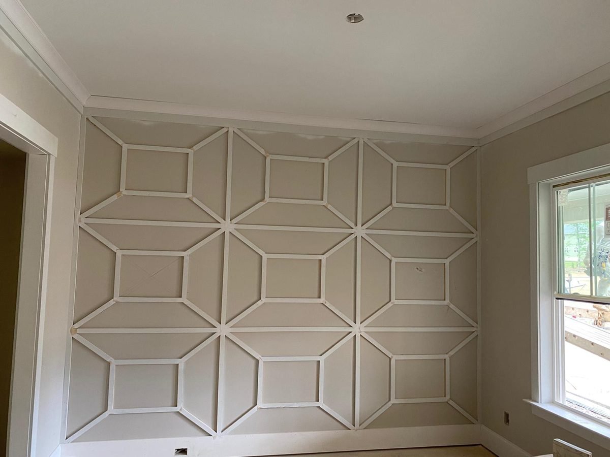 Geometric accent wall