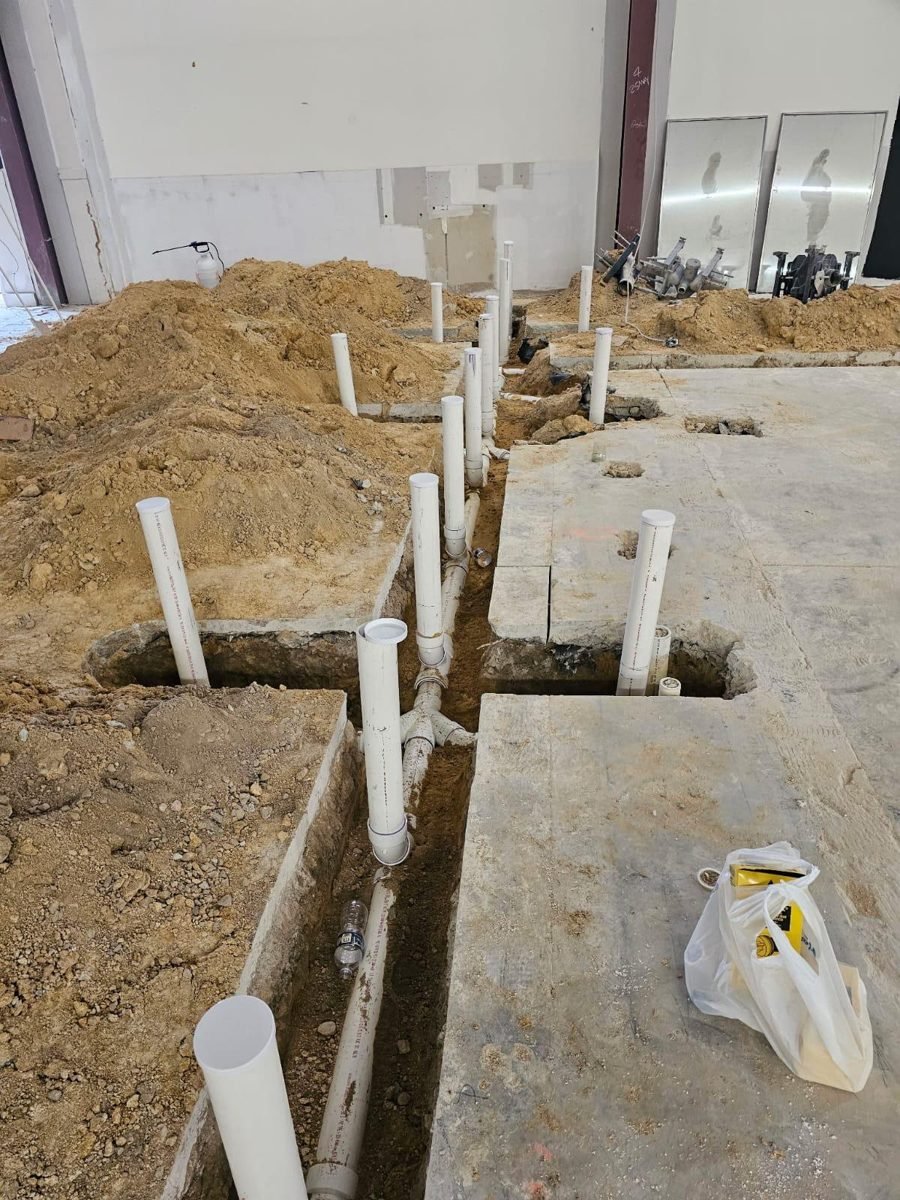 Underground plumbing rough-in